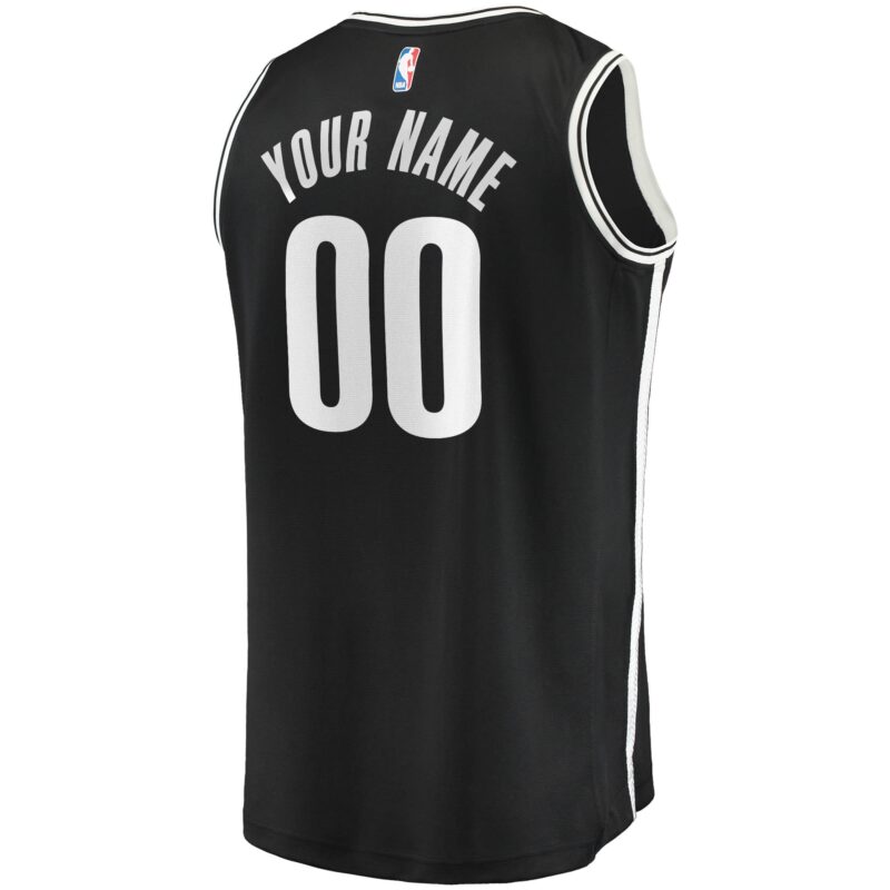 Brooklyn Nets Fast Break Custom Jersey Black - Icon Edition - Image 3