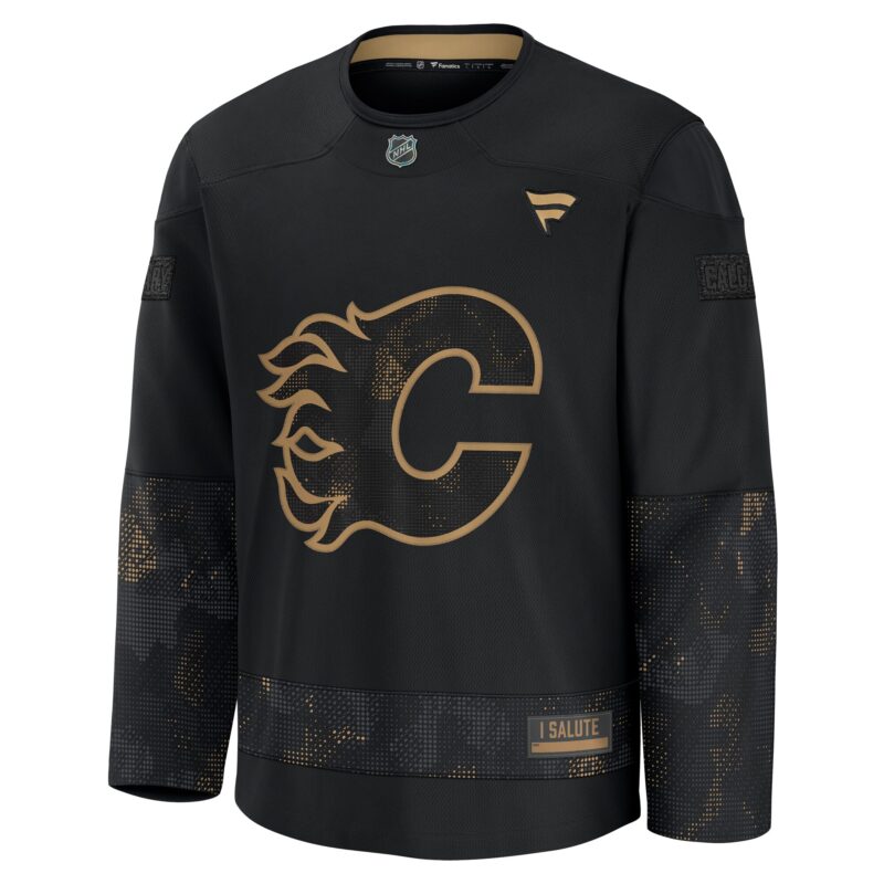 Calgary Flames 2024 Military Appreciation Practice Jersey - Black - Image 2