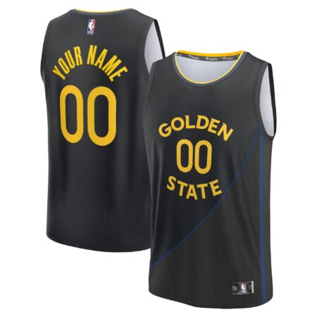 Golden State Warriors Fast Break Custom Jersey - Statement Edition - Black