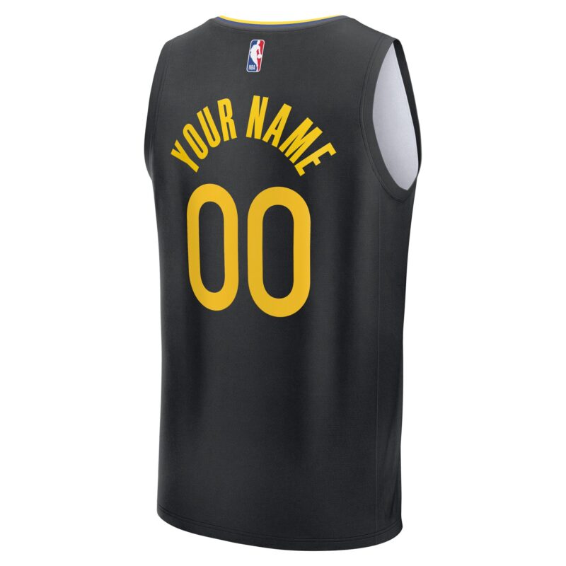 Golden State Warriors Fast Break Custom Jersey - Statement Edition - Black - Image 3