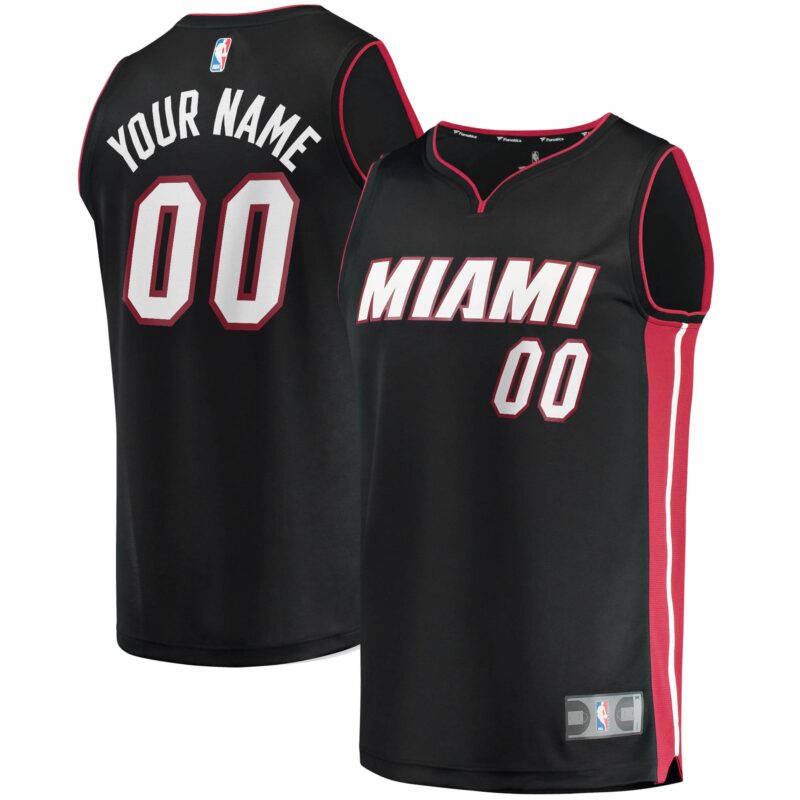 Miami Heat Fast Break Custom Jersey Black - Icon Edition