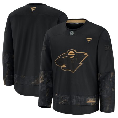 Minnesota Wild 2024 Military Appreciation Practice Jersey - Black