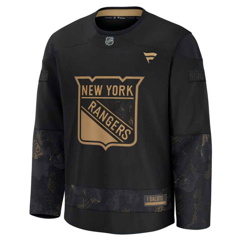 New York Rangers 2024 Military Appreciation Practice Jersey - Black - Image 2
