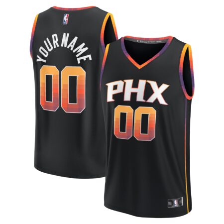 Phoenix Suns Fast Break Custom Jersey - Black - Statement Edition
