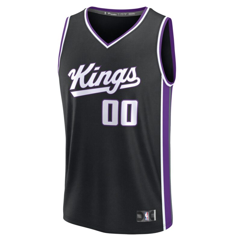 Sacramento Kings Fast Break Custom Jersey - Icon Edition - Black - Image 2