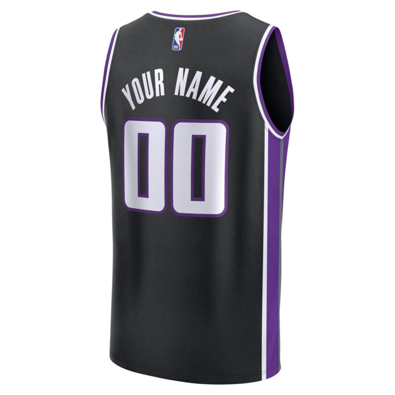 Sacramento Kings Fast Break Custom Jersey - Icon Edition - Black - Image 3