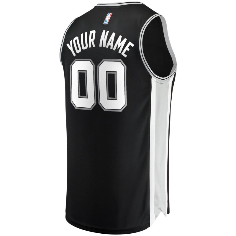 San Antonio Spurs Fast Break Custom Jersey Black - Icon Edition - Image 3