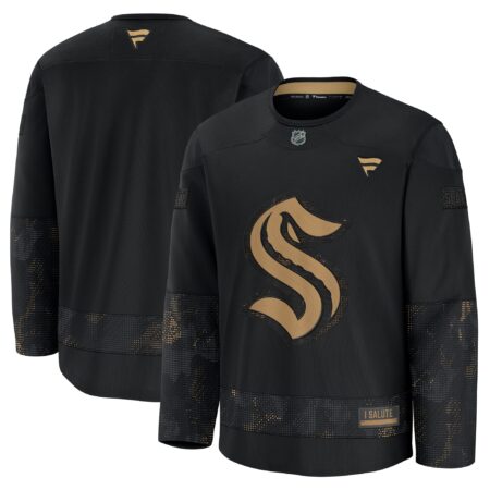 Seattle Kraken 2024 Military Appreciation Practice Jersey - Black