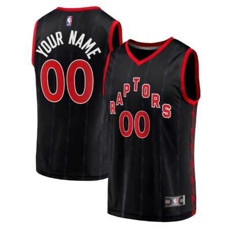 Toronto Raptors Fast Break Custom Jersey Black - Statement Edition