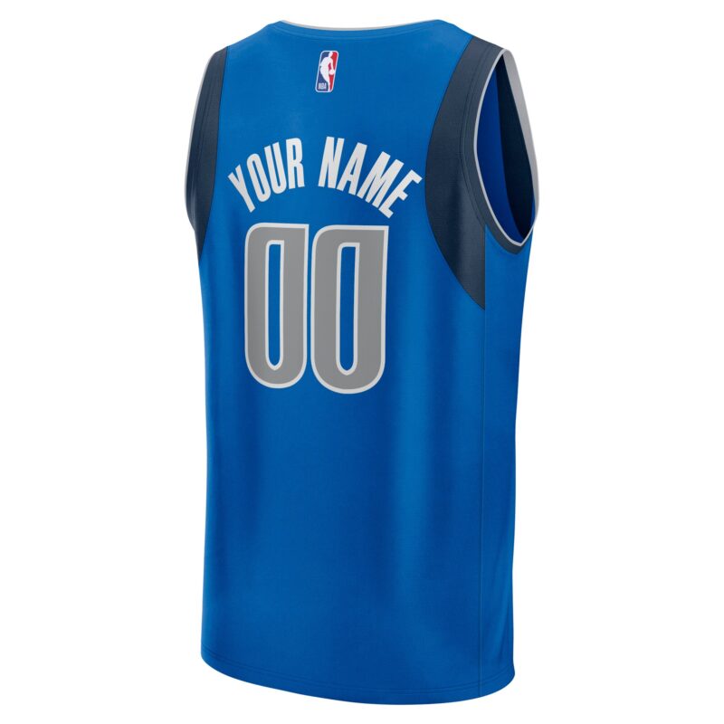 Dallas Mavericks Custom Fast Break Jersey - Icon Edition - Blue - Image 3