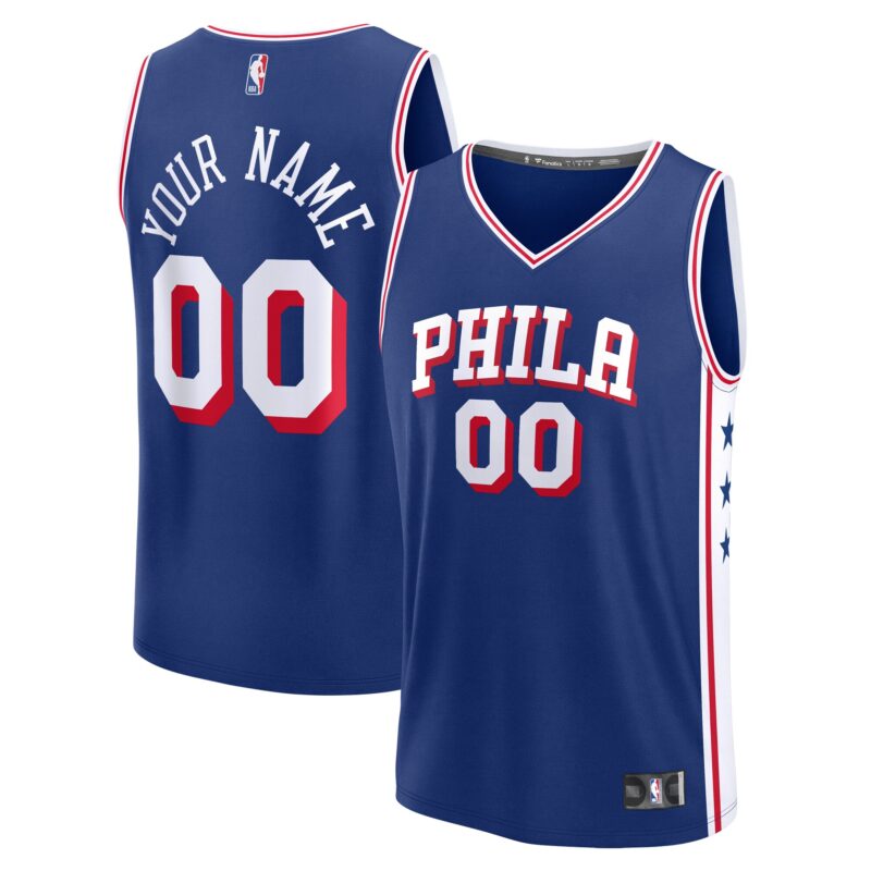 Philadelphia 76ers Fast Break Custom Jersey - Icon Edition - Blue