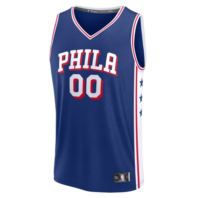 Philadelphia 76ers Fast Break Custom Jersey - Icon Edition - Blue - Image 2