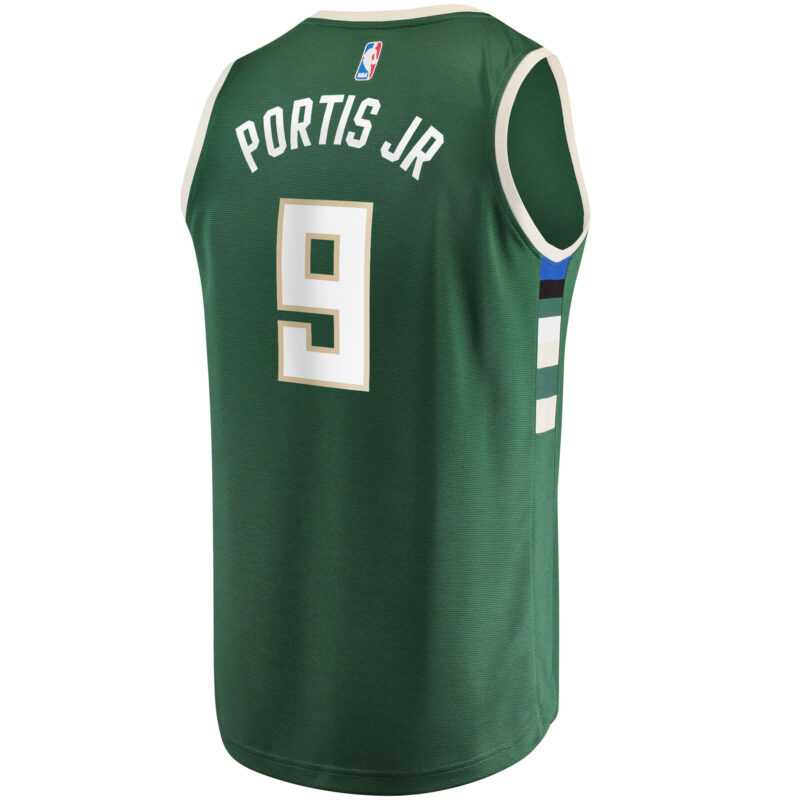 Bobby Portis Milwaukee Bucks Fast Break Jersey - Icon Edition - Green - Image 3