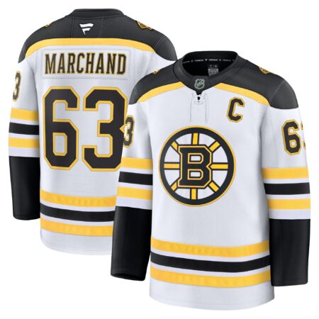 Brad Marchand Boston Bruins Away Premium Jersey - White