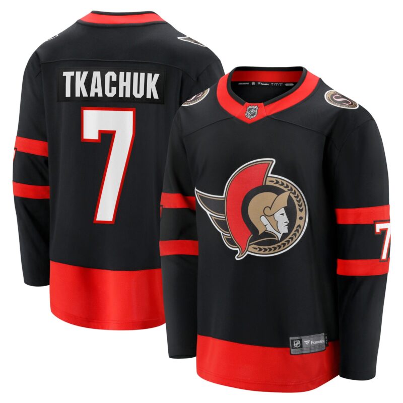 Brady Tkachuk Ottawa Senators Home Breakaway Jersey - Black