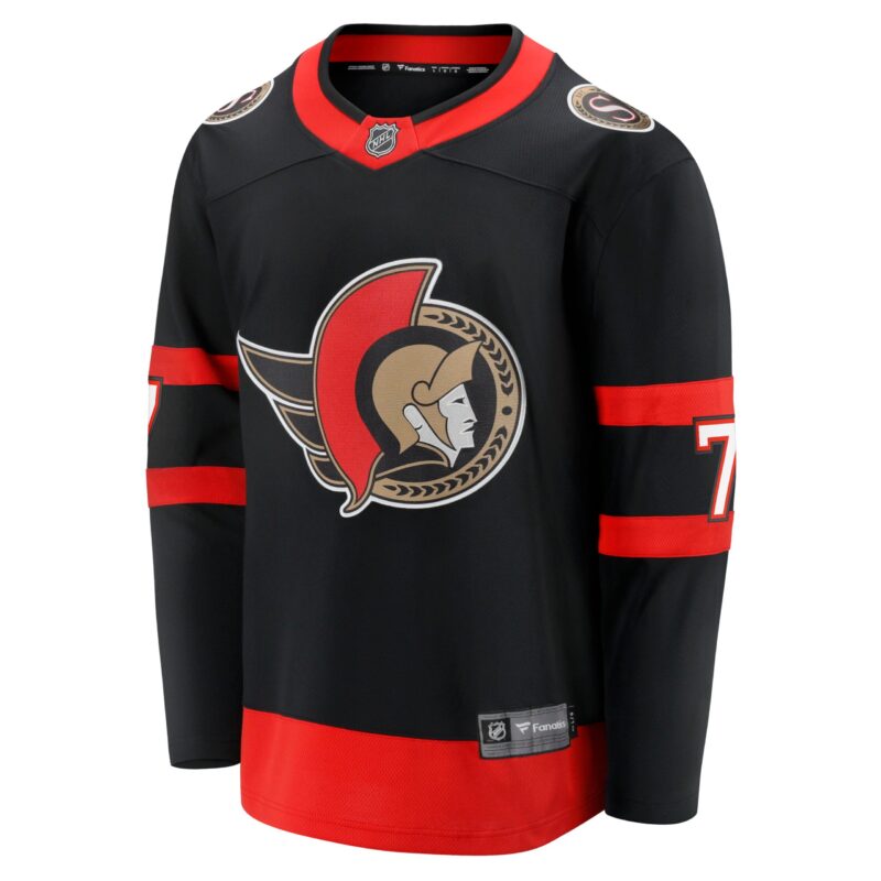 Brady Tkachuk Ottawa Senators Home Breakaway Jersey - Black - Image 2