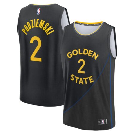 Brandin Podziemski Golden State Warriors Fast Break Player Jersey - Statement Edition - Black