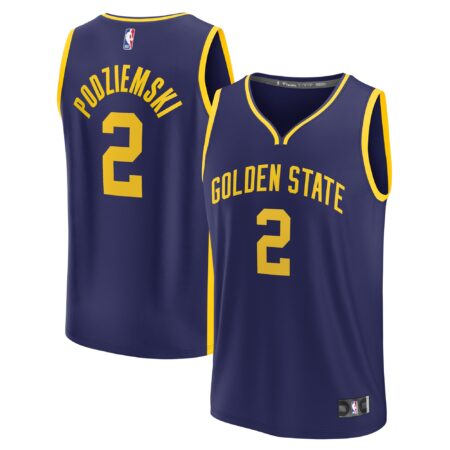 Brandin Podziemski Golden State Warriors Fast Break Jersey - Statement Edition - Navy