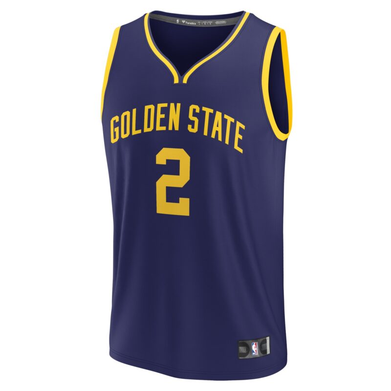 Brandin Podziemski Golden State Warriors Fast Break Jersey - Statement Edition - Navy - Image 2