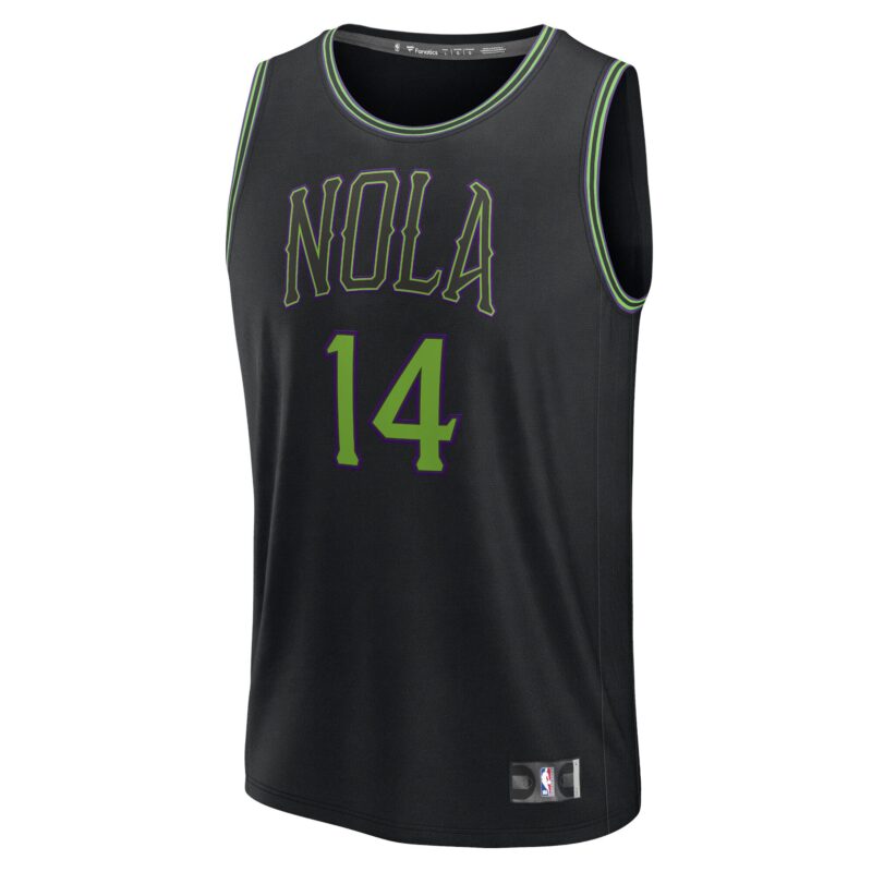 Brandon Ingram New Orleans Pelicans Fast Break Jersey - Black - City Edition - Image 2