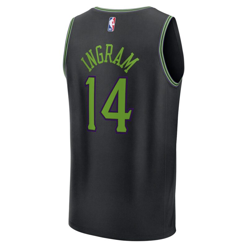 Brandon Ingram New Orleans Pelicans Fast Break Jersey - Black - City Edition - Image 3