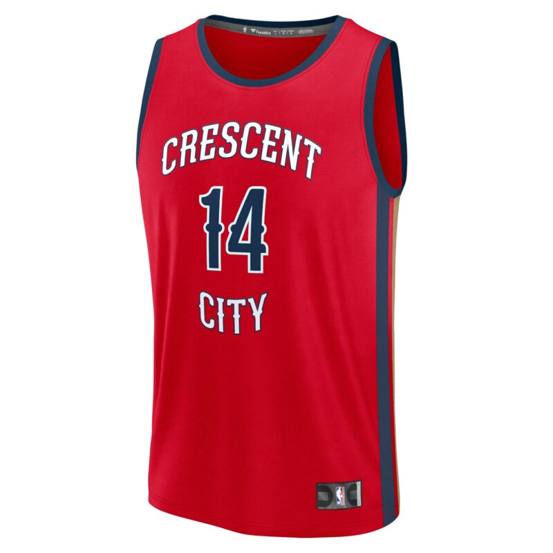 Brandon Ingram New Orleans Pelicans Fast Break Jersey - Statement Edition - Red - Image 2