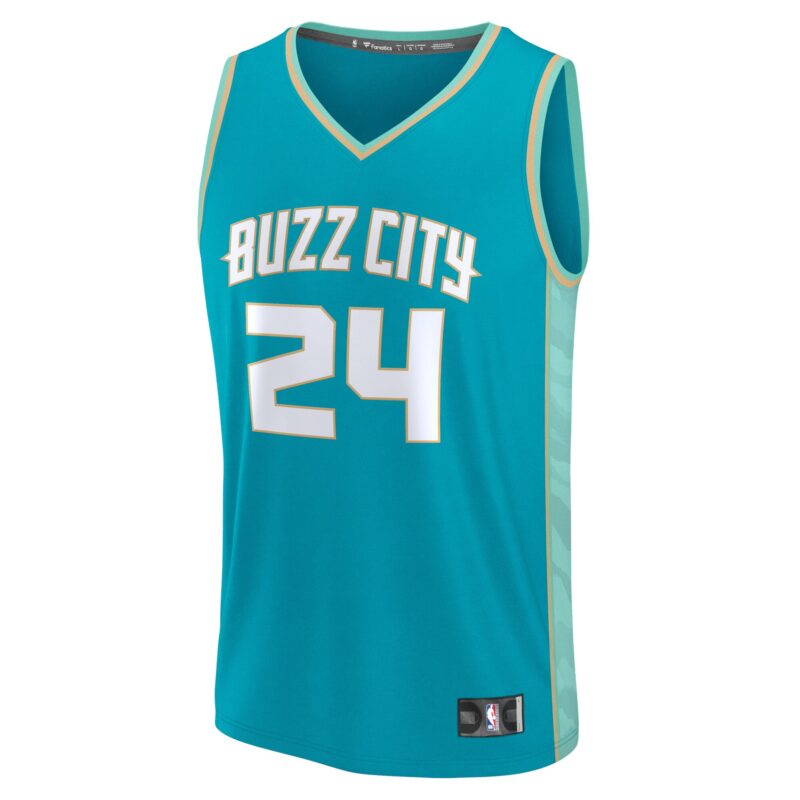 Brandon Miller Charlotte Hornets Fast Break Jersey - Teal - City Edition - Image 2