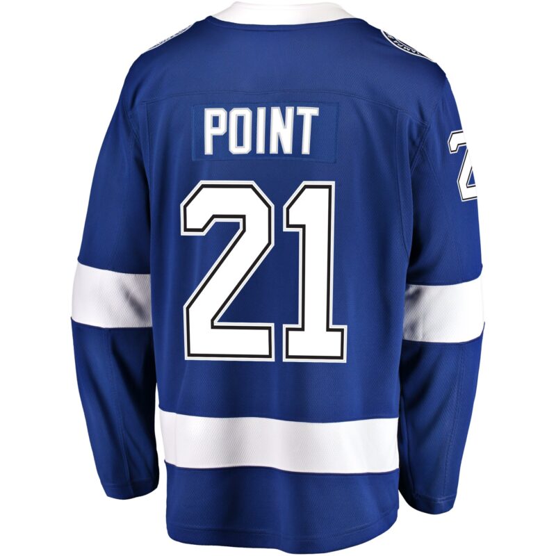 Brayden Point Tampa Bay Lightning Home Breakaway Player Jersey - Blue - Image 3