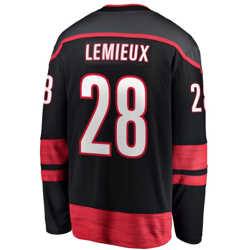 Brendan Lemieux Carolina Hurricanes Home Premier Breakaway Player Jersey - Black - Image 3