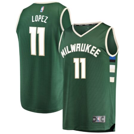 Brook Lopez Milwaukee Bucks Fast Break Player Jersey Green - Icon Edition