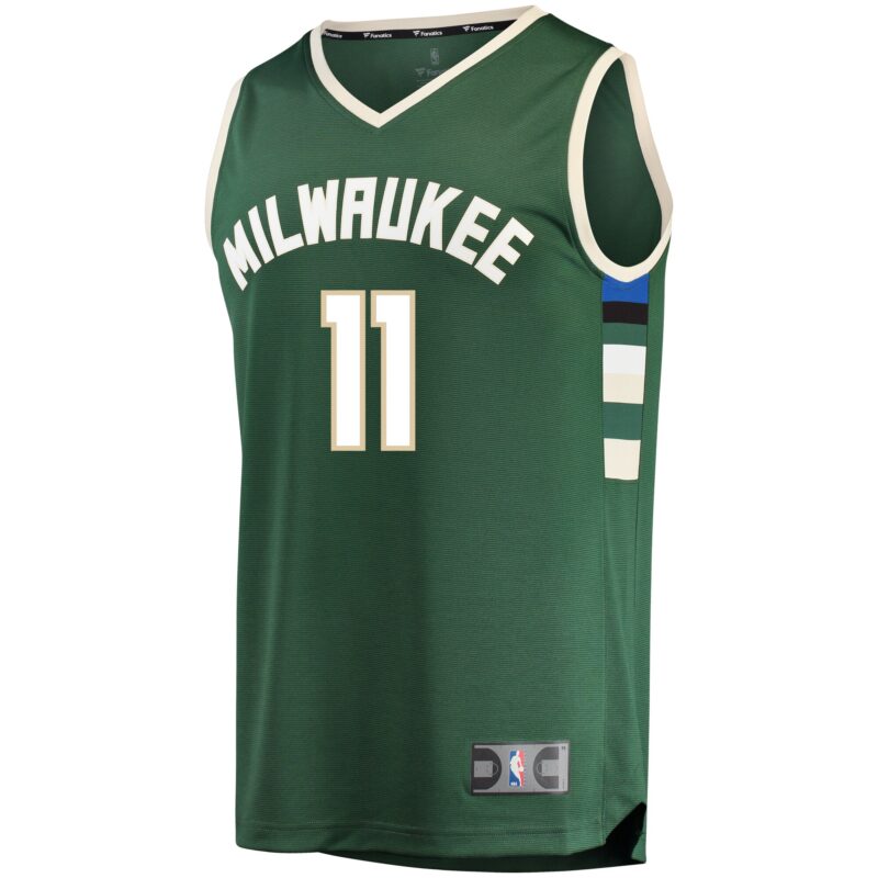 Brook Lopez Milwaukee Bucks Fast Break Player Jersey Green - Icon Edition - Image 2