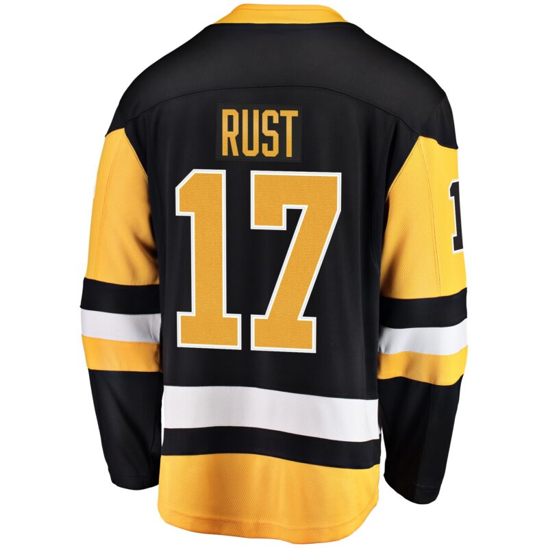 Bryan Rust Pittsburgh Penguins Home Breakaway Player Jersey - Black - Image 3
