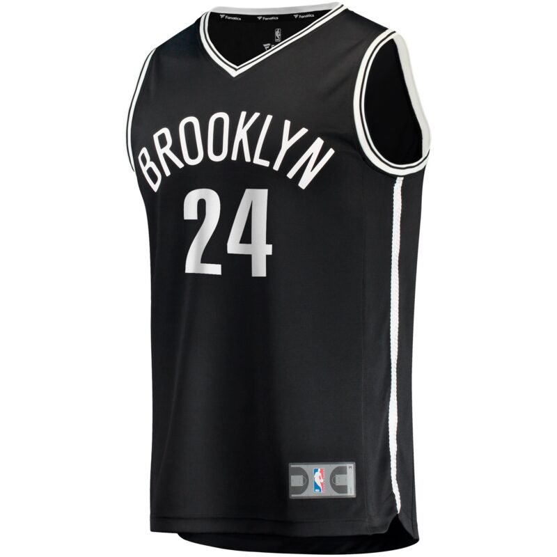 Cam Thomas Brooklyn Nets Big & Tall Fast Break Player Jersey - Black - Icon Edition - Image 2