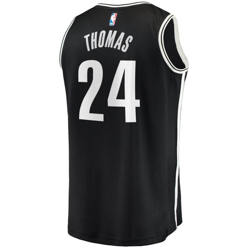 Cam Thomas Brooklyn Nets Big & Tall Fast Break Player Jersey - Black - Icon Edition - Image 3