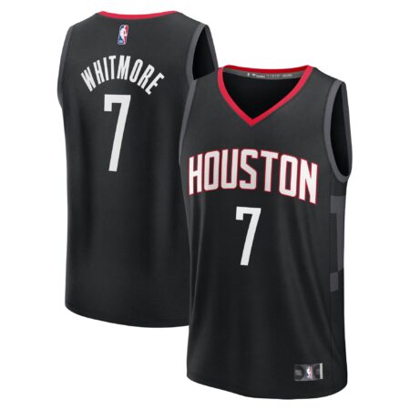 Cam Whitmore Houston Rockets Fast Break Player Jersey - Statement Edition - Black