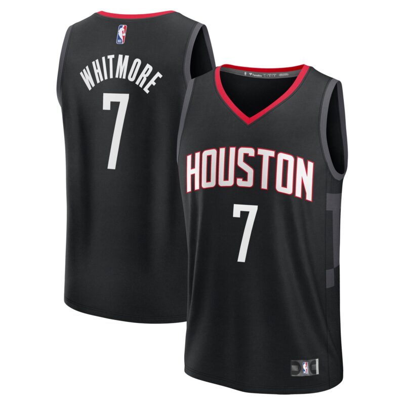 Cam Whitmore Houston Rockets Fast Break Player Jersey - Statement Edition - Black