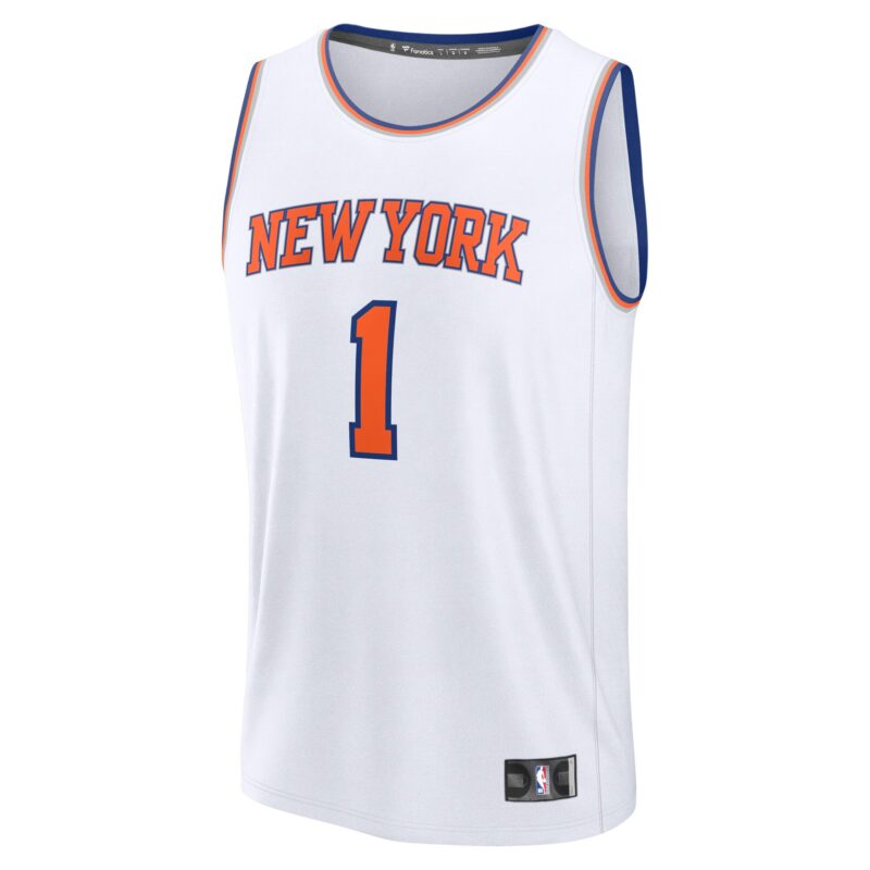 Cameron Payne New York Knicks Fast Break Player Jersey - Association Edition - White - Image 2