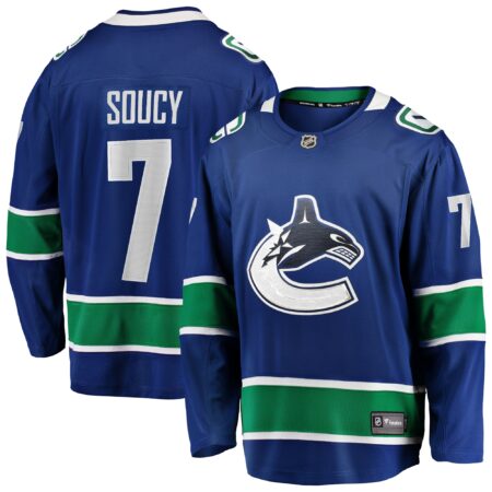 Carson Soucy Vancouver Canucks Home Premier Breakaway Player Jersey - Blue