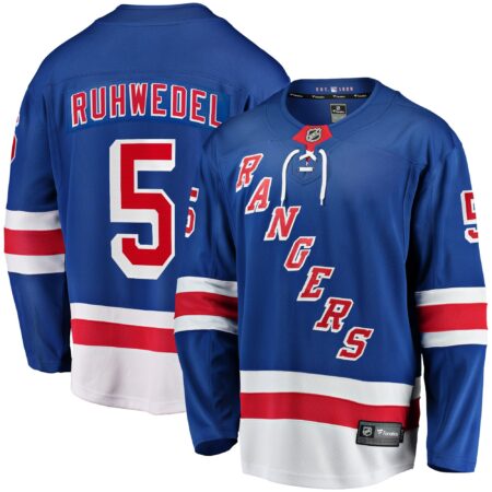 Chad Ruhwedel New York Rangers Home Premier Breakaway Player Jersey - Blue