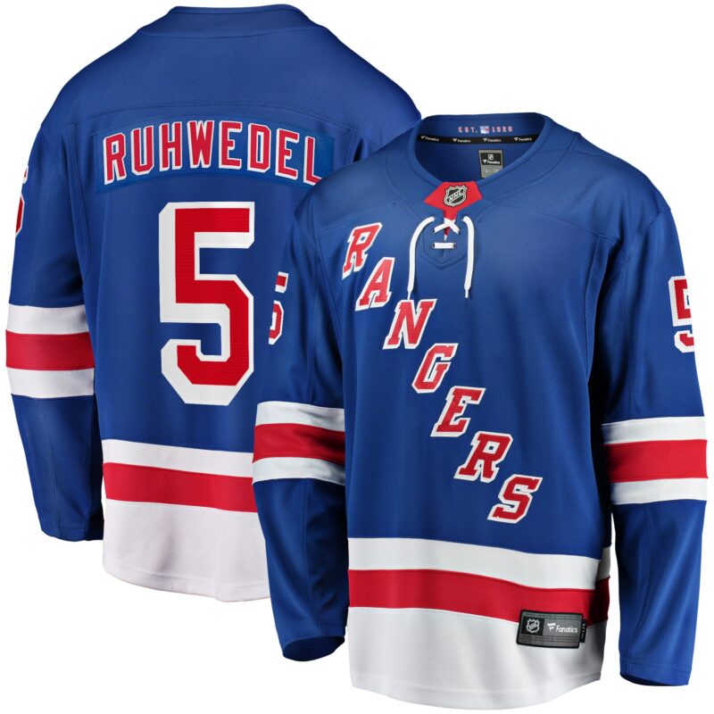 Chad Ruhwedel New York Rangers Home Premier Breakaway Player Jersey - Blue