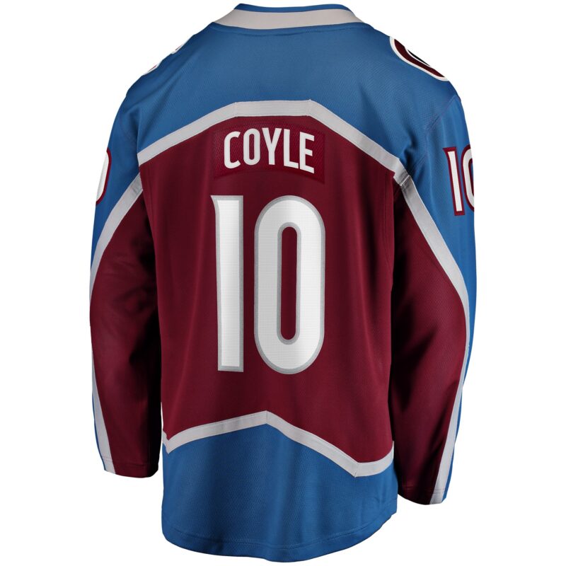 Charlie Coyle Colorado Avalanche Home Breakaway Jersey - Burgundy - Image 3