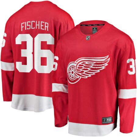 Christian Fischer Detroit Red Wings Home Breakaway Jersey - Red