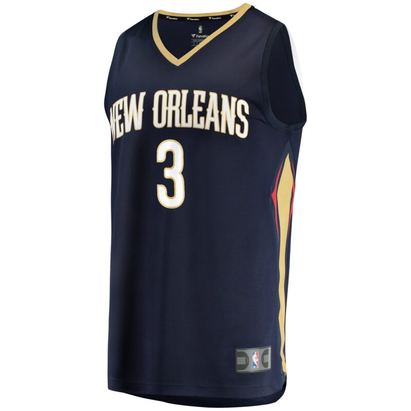 C.J. McCollum New Orleans Pelicans Fast Break Jersey - Icon Edition - Navy - Image 2