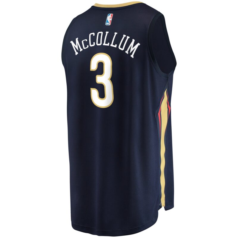 C.J. McCollum New Orleans Pelicans Fast Break Jersey - Icon Edition - Navy - Image 3
