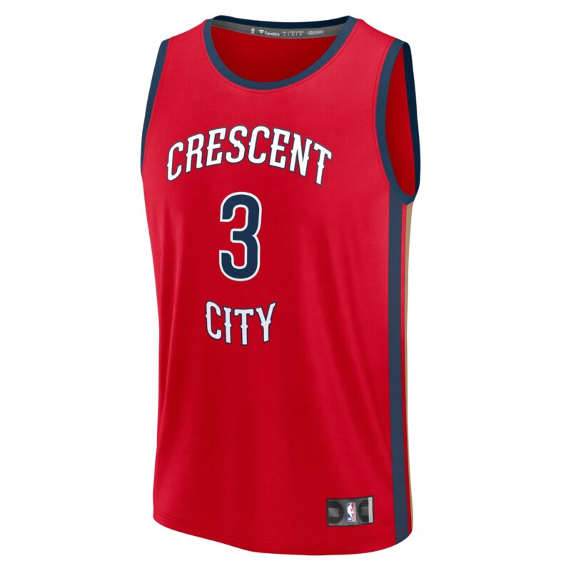 CJ McCollum New Orleans Pelicans Fast Break Player Jersey - Statement Edition - Red - Image 2