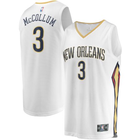 C.J. McCollum New Orleans Pelicans Fast Break Jersey - Association Edition - White