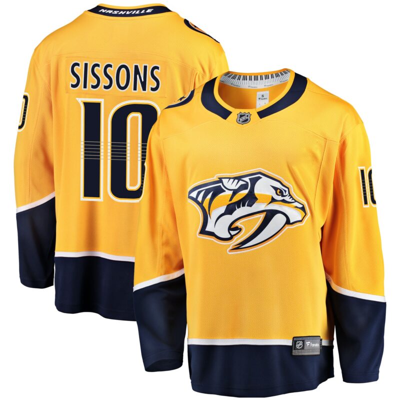 Colton Sissons Nashville Predators Breakaway Player Jersey - Gold
