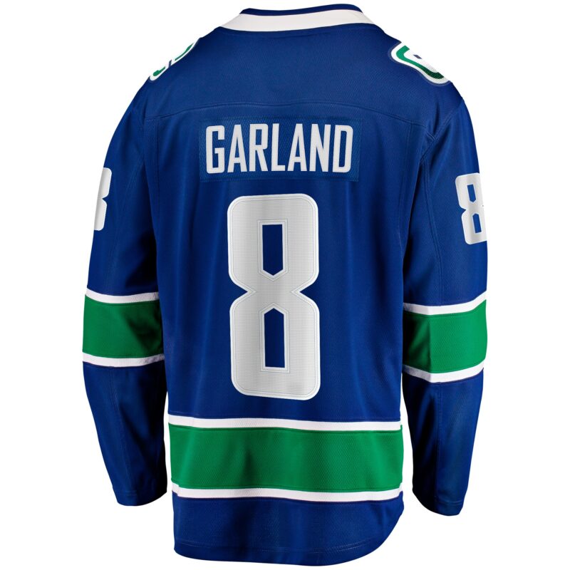 Conor Garland Vancouver Canucks Home Breakaway Jersey - Blue - Image 3