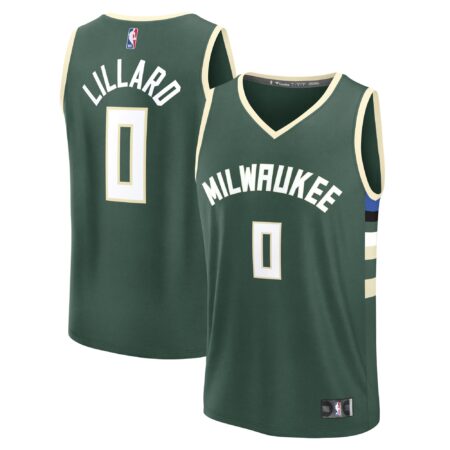 Damian Lillard Milwaukee Bucks Fast Break Player Jersey - Icon Edition - Hunter Green