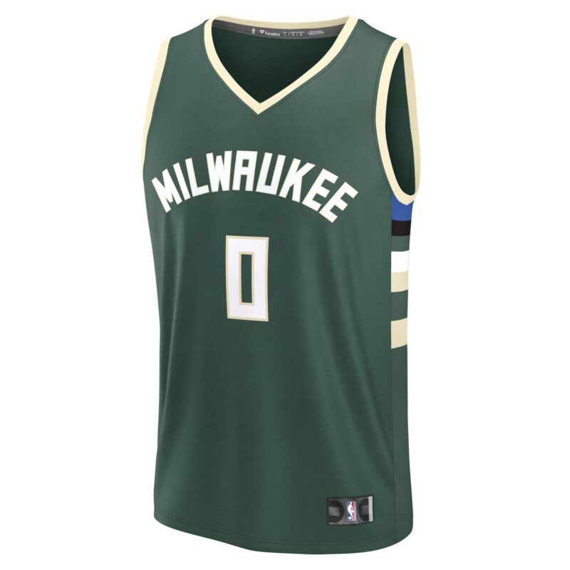Damian Lillard Milwaukee Bucks Fast Break Player Jersey - Icon Edition - Hunter Green - Image 2